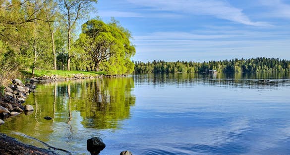Photo of Arboretum late spring view in Tampere, Finland.