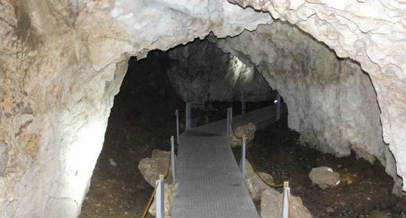 Photo of Stalactites and stalagmites in Valea Cetatii Cave, Rasnov, Romania.