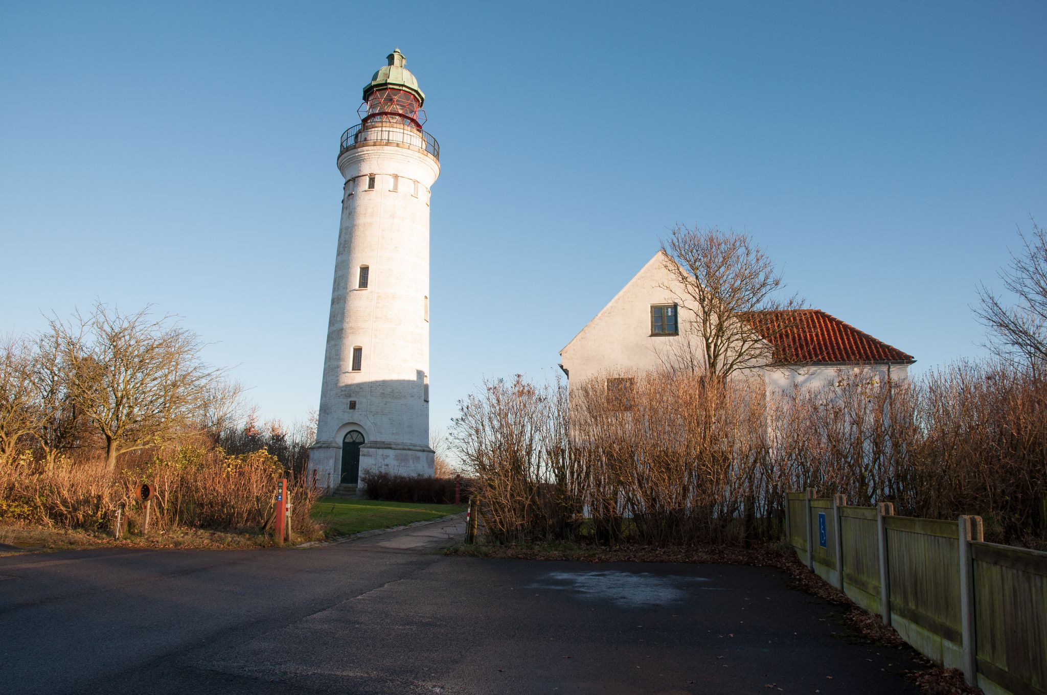 Photo of the Stevns lighthouse in Copenhagen, Denmark.