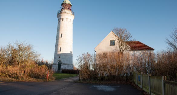 Photo of the Stevns lighthouse in Copenhagen, Denmark.