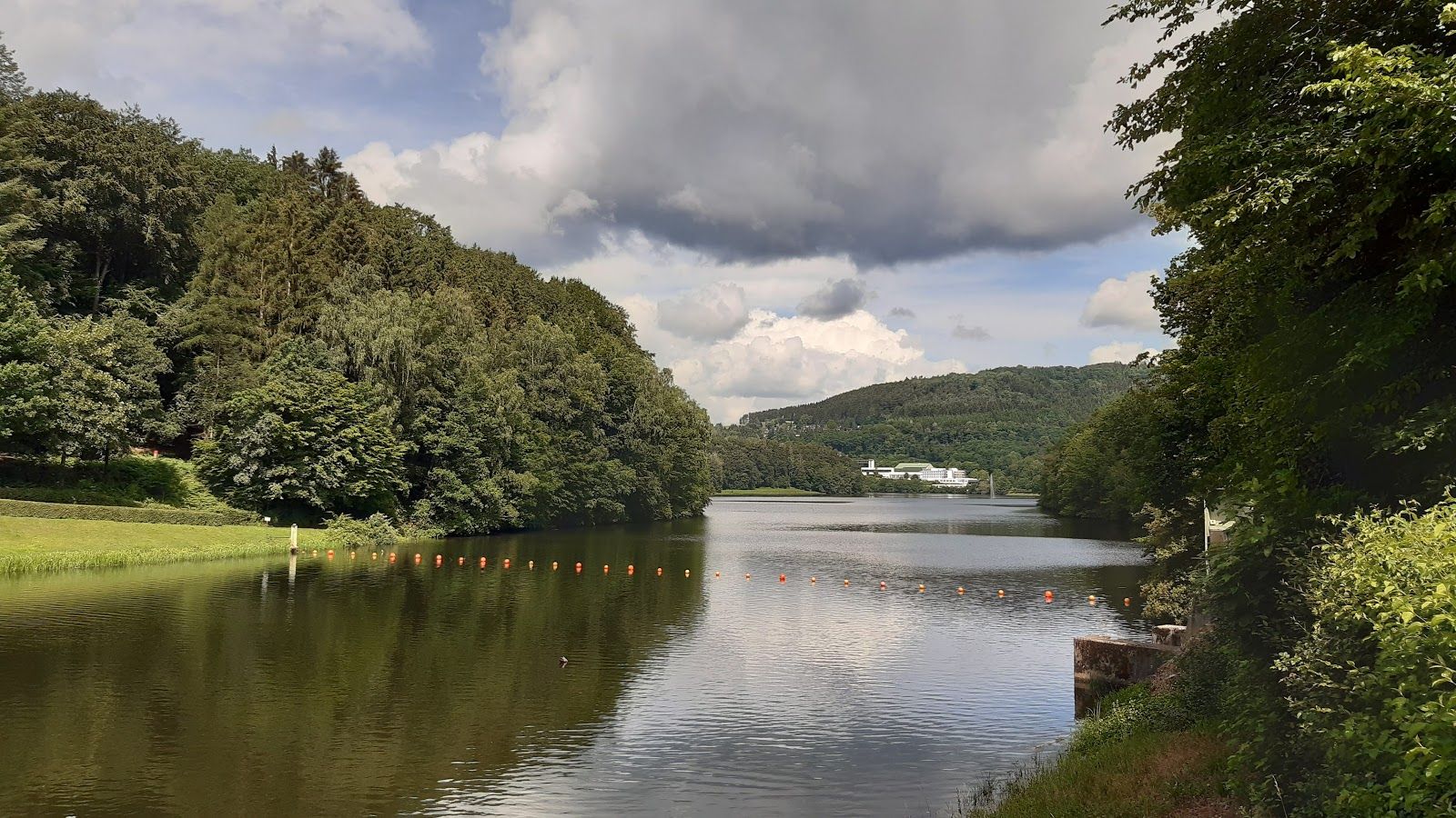 Bitburg Reservoir, Wiersdorf, Bitburger Land, Eifelkreis Bitburg-Prüm, Rhineland-Palatinate, Germany