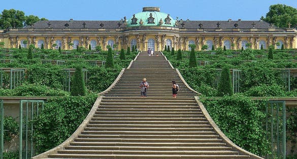 photo of Sanssouci palace and park, Potsdam, Germany.