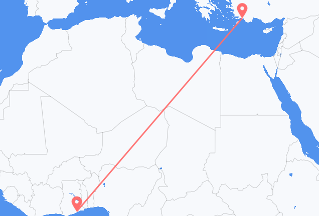 Accra to Dalaman