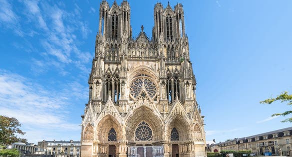 Old gothic cathedral of Reims, France