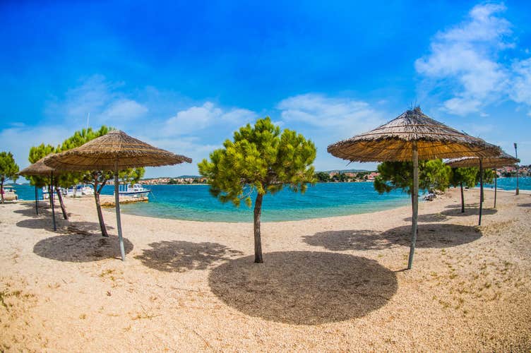 Photo of  Krapanj beach on Adriatic sea near Brodarica, Croatia.