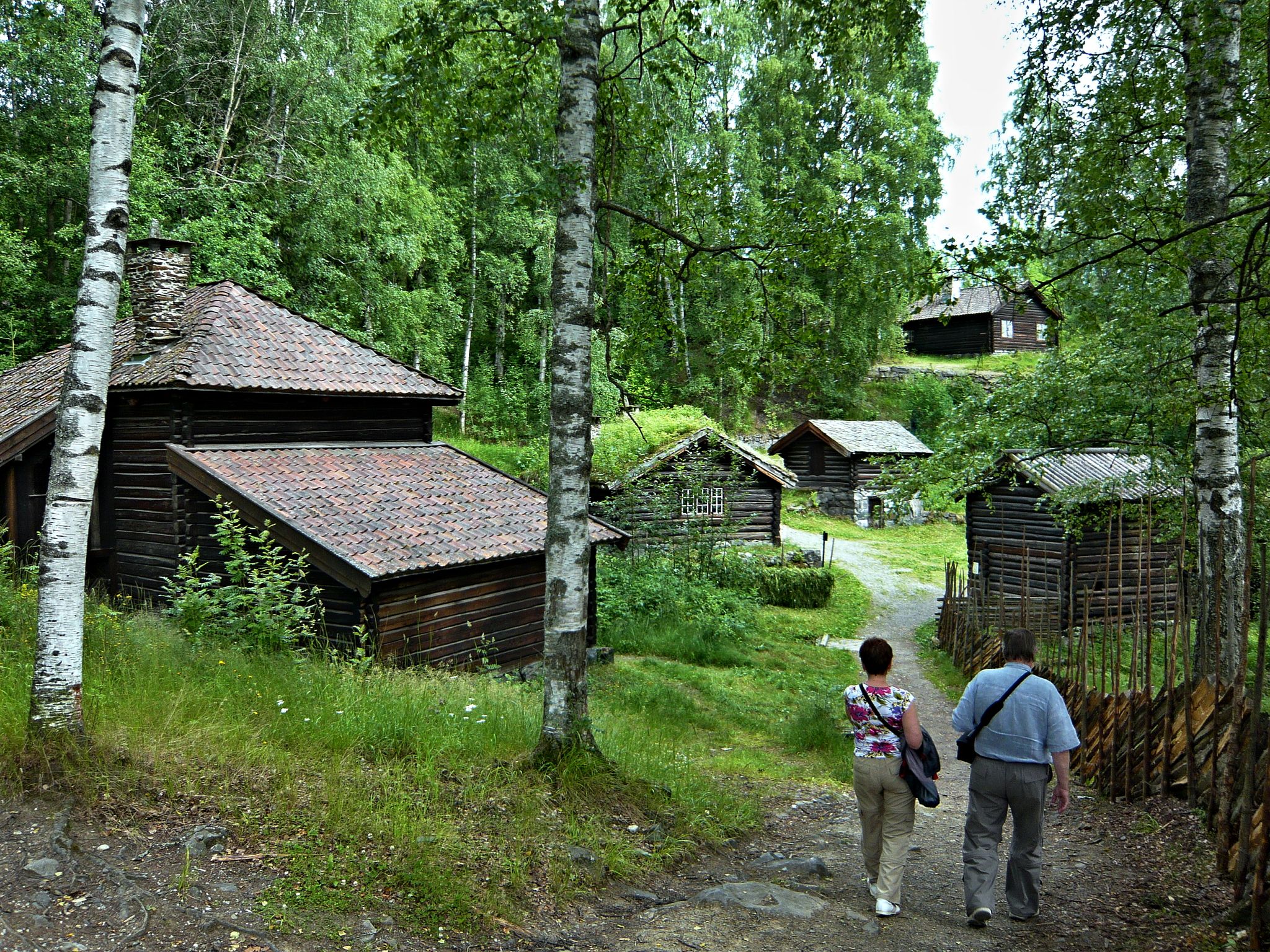 Norway - view on the historic house in Maihaugen near Lillehammer