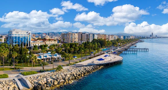 photo of Republic of Cyprus. Limassol. The Seafront Of Limassol. The mediterranean coast. Tourist area with hotels. Panorama of Cyprus on a Sunny day. Rest on the Mediterranean.