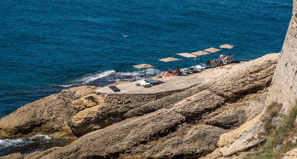Private rocky beach in Ulcinj