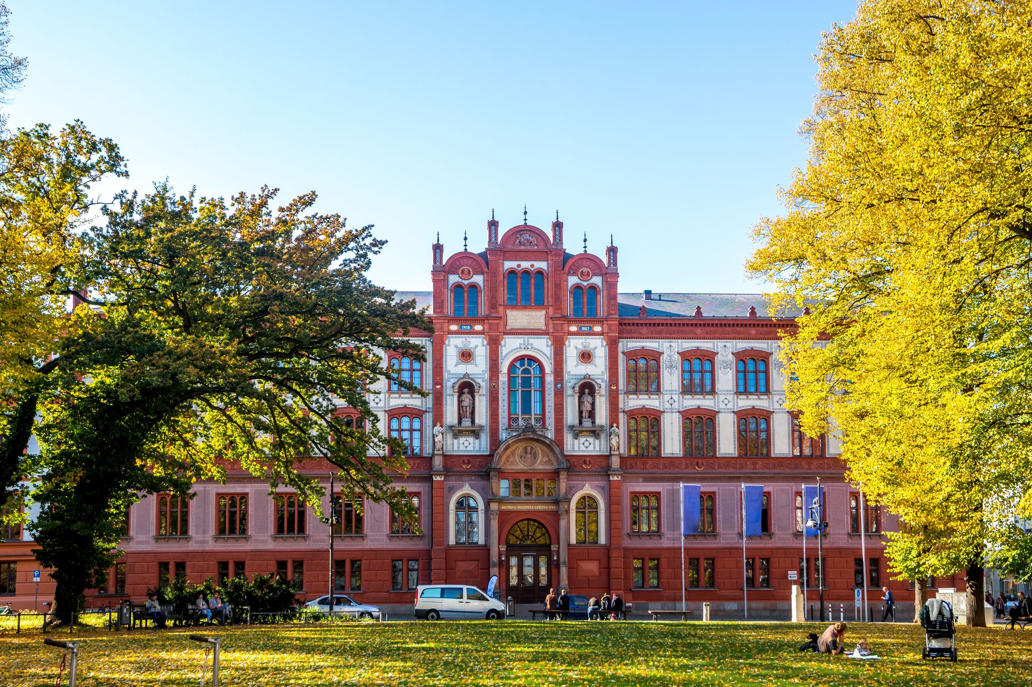 photo of University Square in Rostock, Germany.