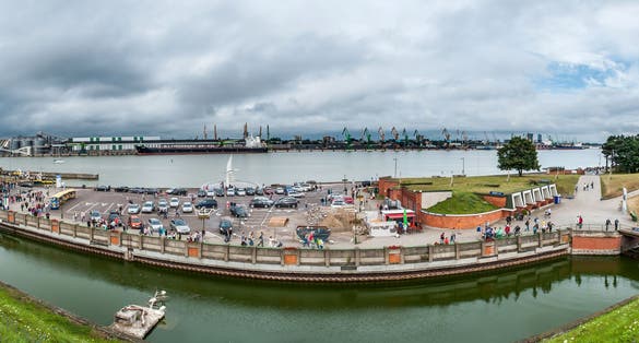 photo of Klaipeda, Lithuania - JULY 14: Panoramic view of lithuanian sea museum on July 14, 2014, Klaipeda, Lithuania.