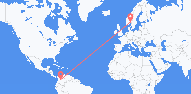 Colombia a Noruega