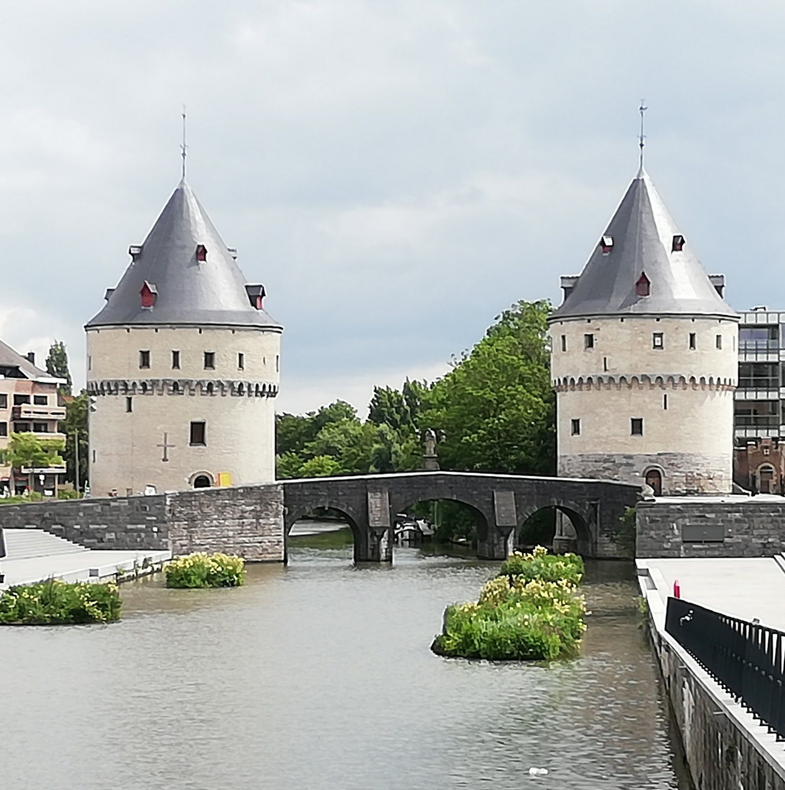 Broel Towers, Kortrijk, West Flanders, Flanders, Belgium
