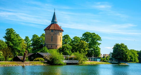 Pildammstornet tower on the water in the city of Malmo