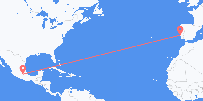 Mexico to Portugal