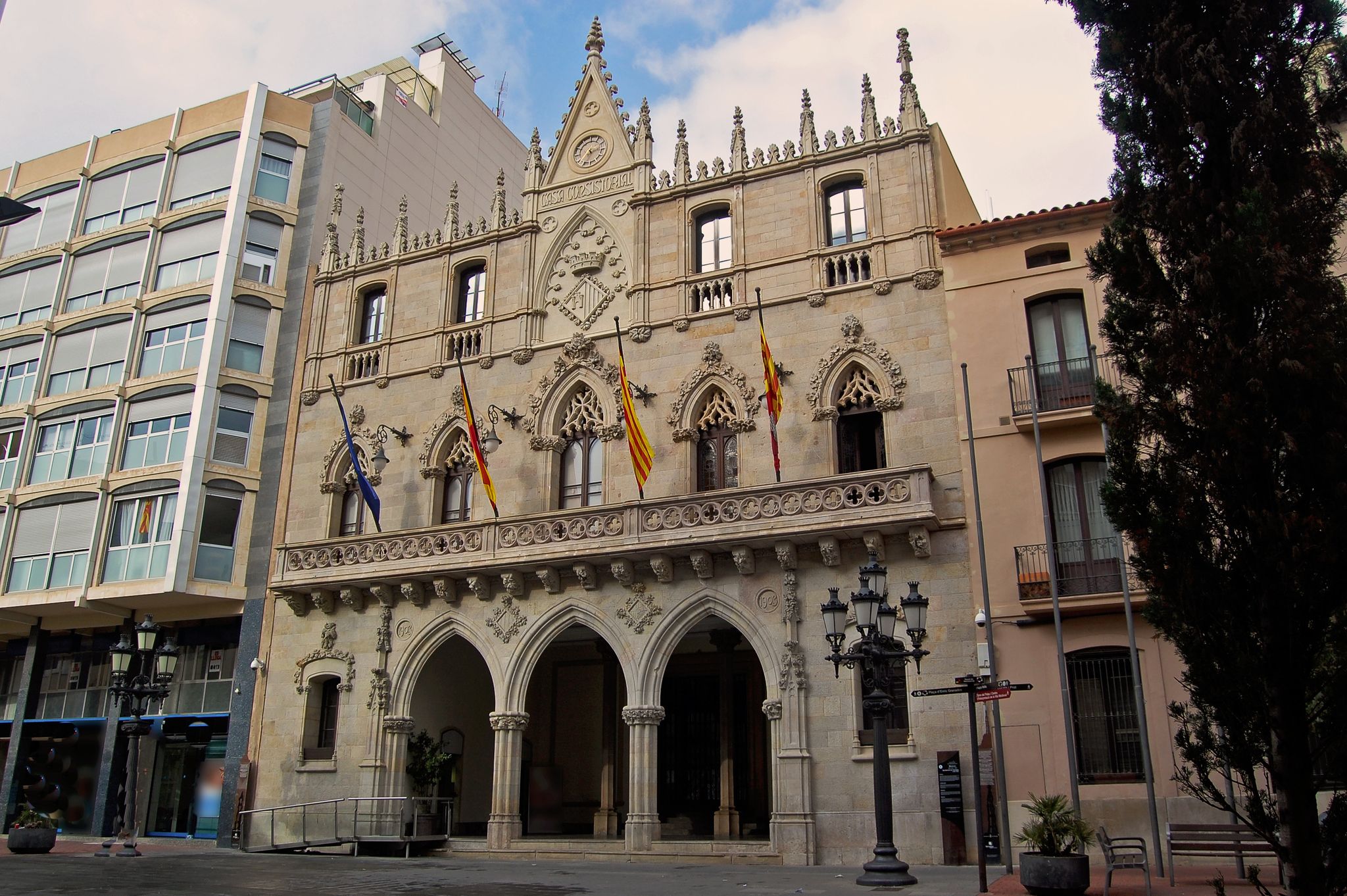 Photo of town hall of Terrassa ,Barcelona, Spain.