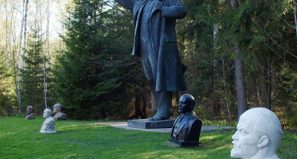 Busts and statues of Lenin, at Grūto parkas, Lithuania.