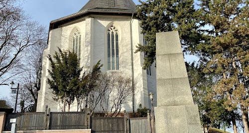 photo of view of Gothic Protestant Church of Avas, Miskolc, Hungary.