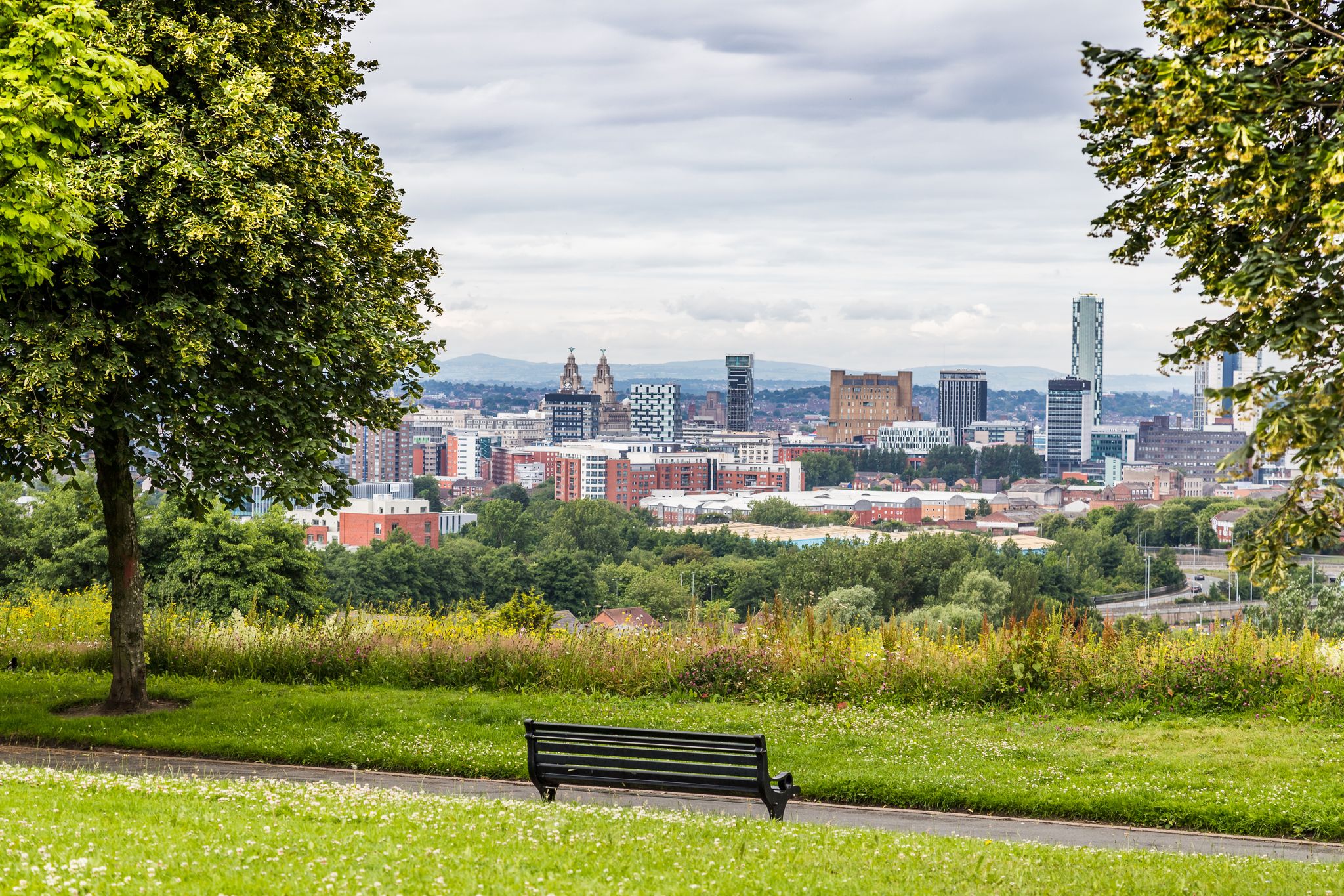 Photo of aerial view of Liverpool ,England.