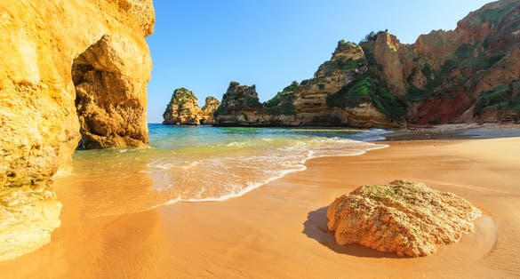 Photo of  a Praia do Camilo in Lagos, Algarve region, Portugal.