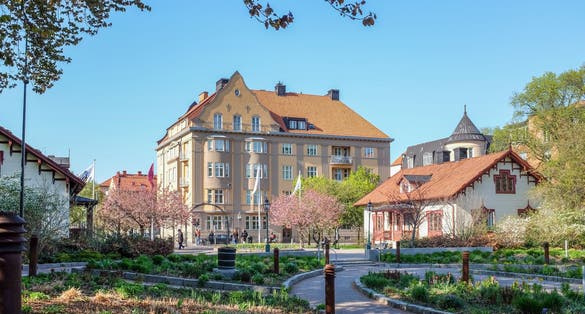 photo of Spring in the iconic park Tradgardsforeningen. This is a historic park in Linkoping, which is a famous University town in Sweden.