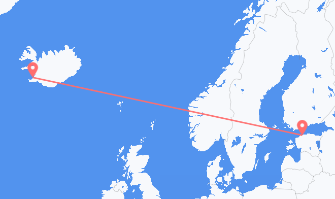 Эстония в Исландию