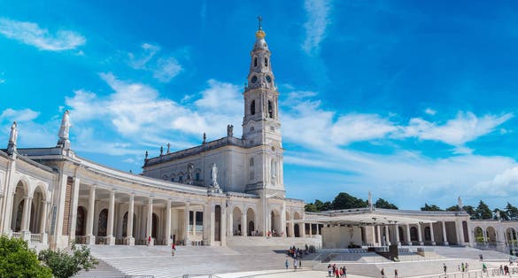 Photo of the Sanctuary of Fatima on a beautiful summer day, Portugal.