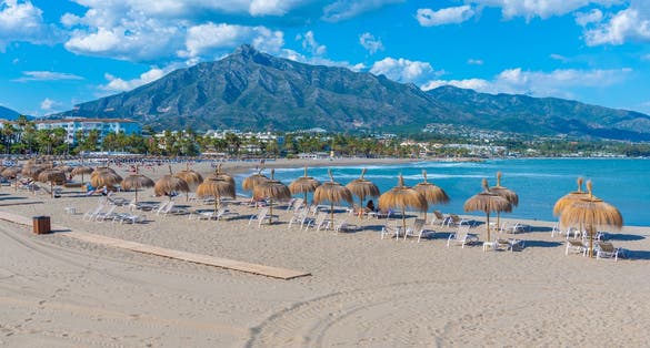 Puerto Banus beach at Marbella, Spain