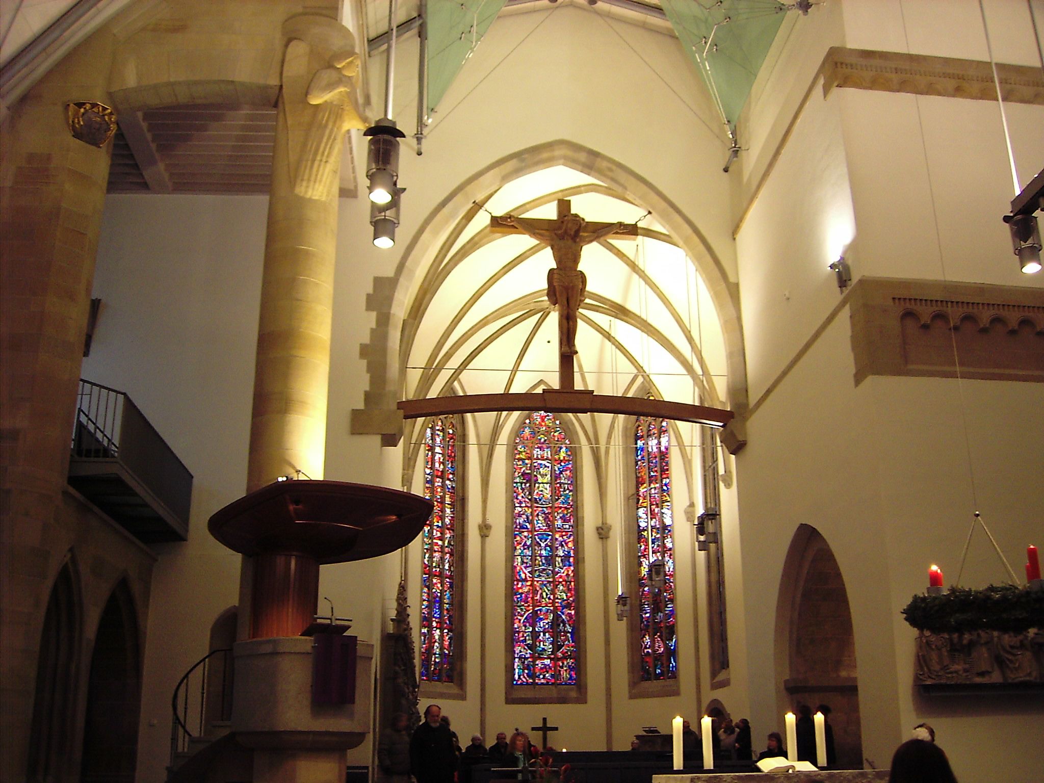 Stuttgart "Stiftskirche", interior view, view of the choir