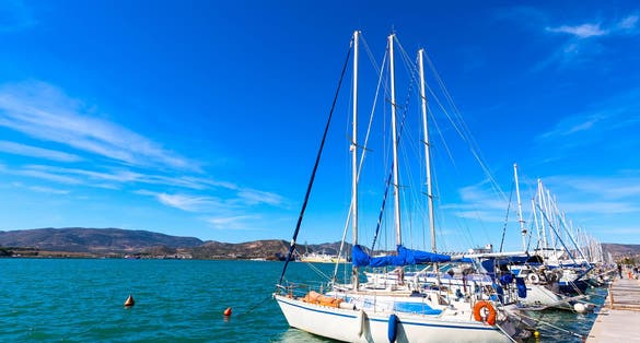 photo of view of Chios Port, Chios, Greece.