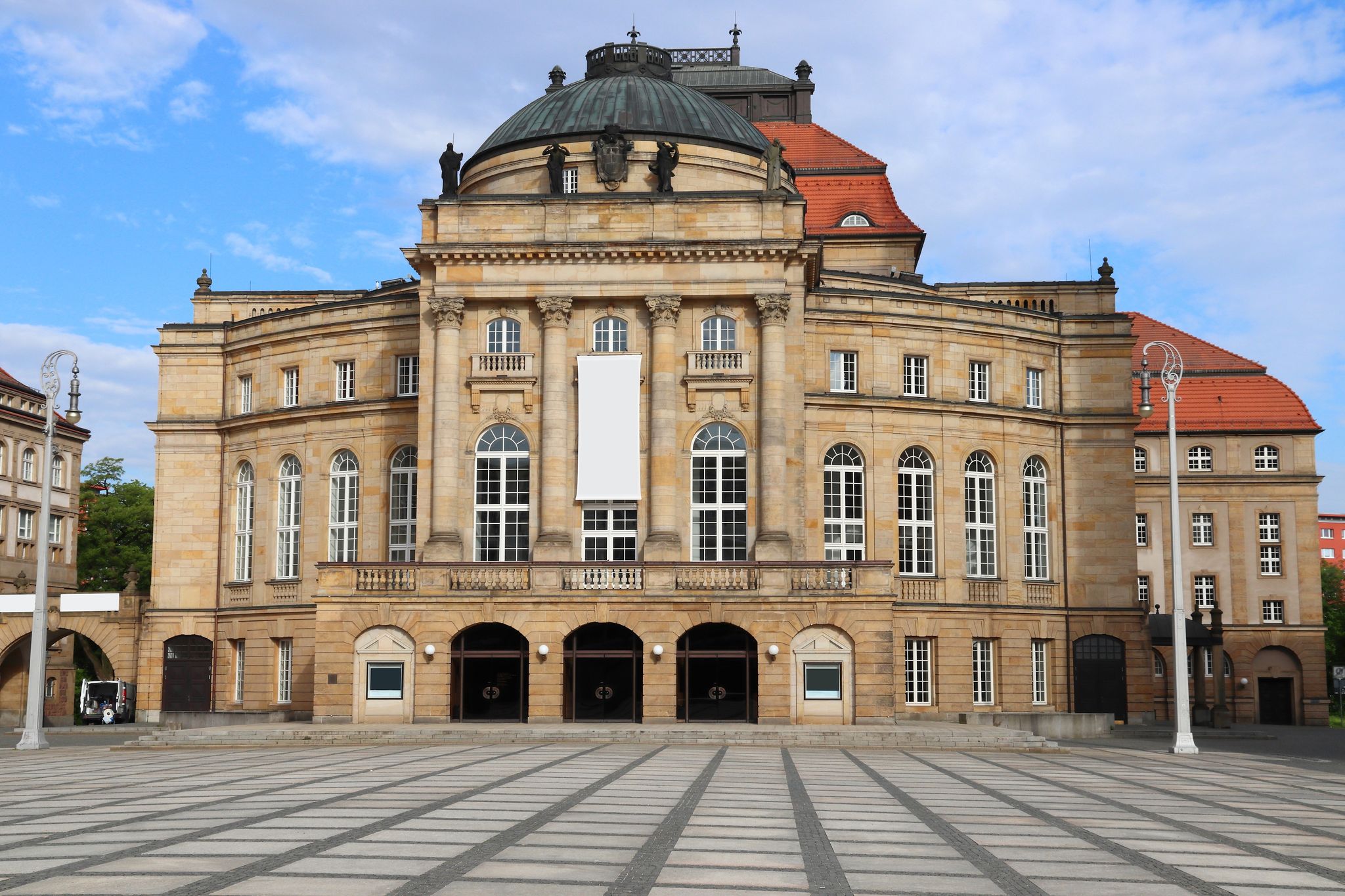 Photo of Chemnitz city, Germany. Opera and theater building .