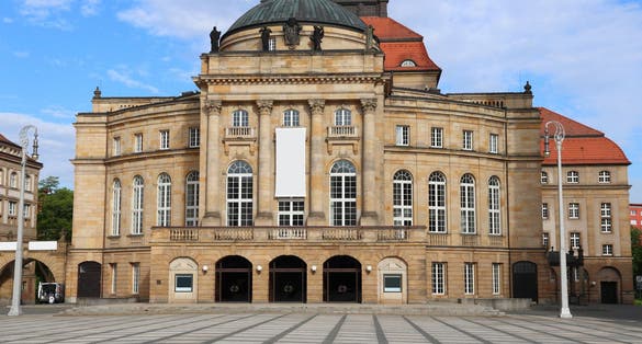 Photo of Chemnitz city, Germany. Opera and theater building .