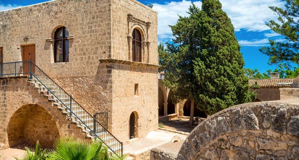 Photo of Agia Napa Monastery, best known landmark of the Ayia Napa, Cyprus.