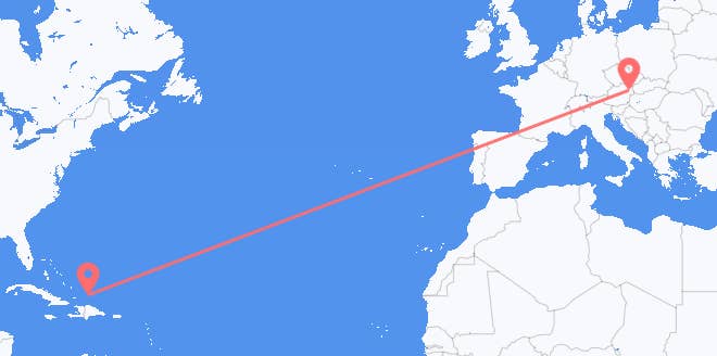 die Turks- und Caicosinseln nach Österreich