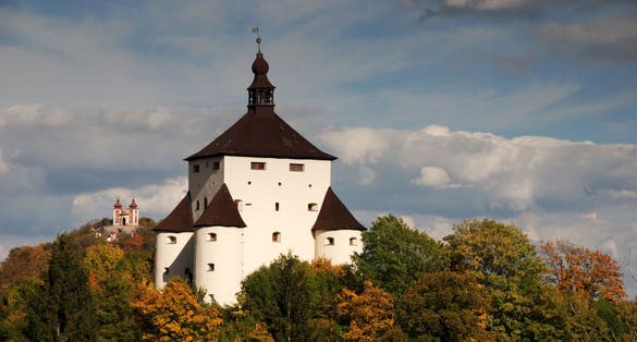 Photo of New Castle and Calvary in Banska Stiavnica, Slovakia.