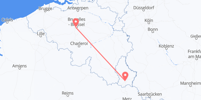 Belgien nach Luxemburg