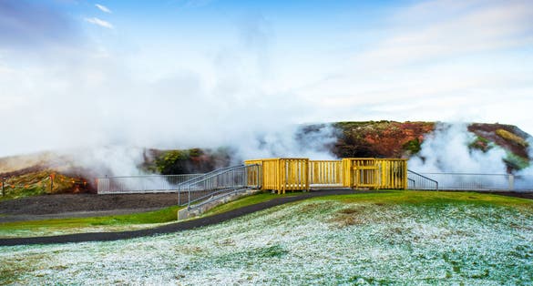 photo of Natural hot spring in Iceland . 