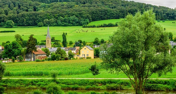 Landscape, summer day near Dikeirch, Luxembourg