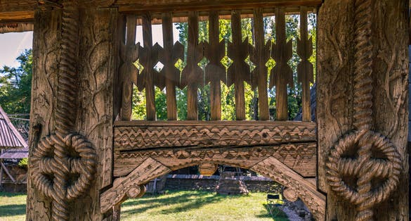 Photo of BUCHAREST, ROMANIA - Dimitrie Gusti National Village Museum, located in Herastrau Park showcasing traditional Romanian village life.