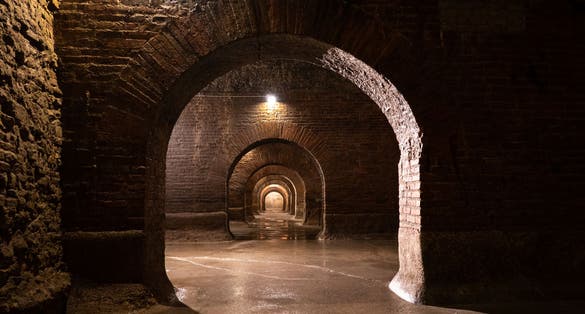 The great Roman cisterns of Fermo, Marche, Italy