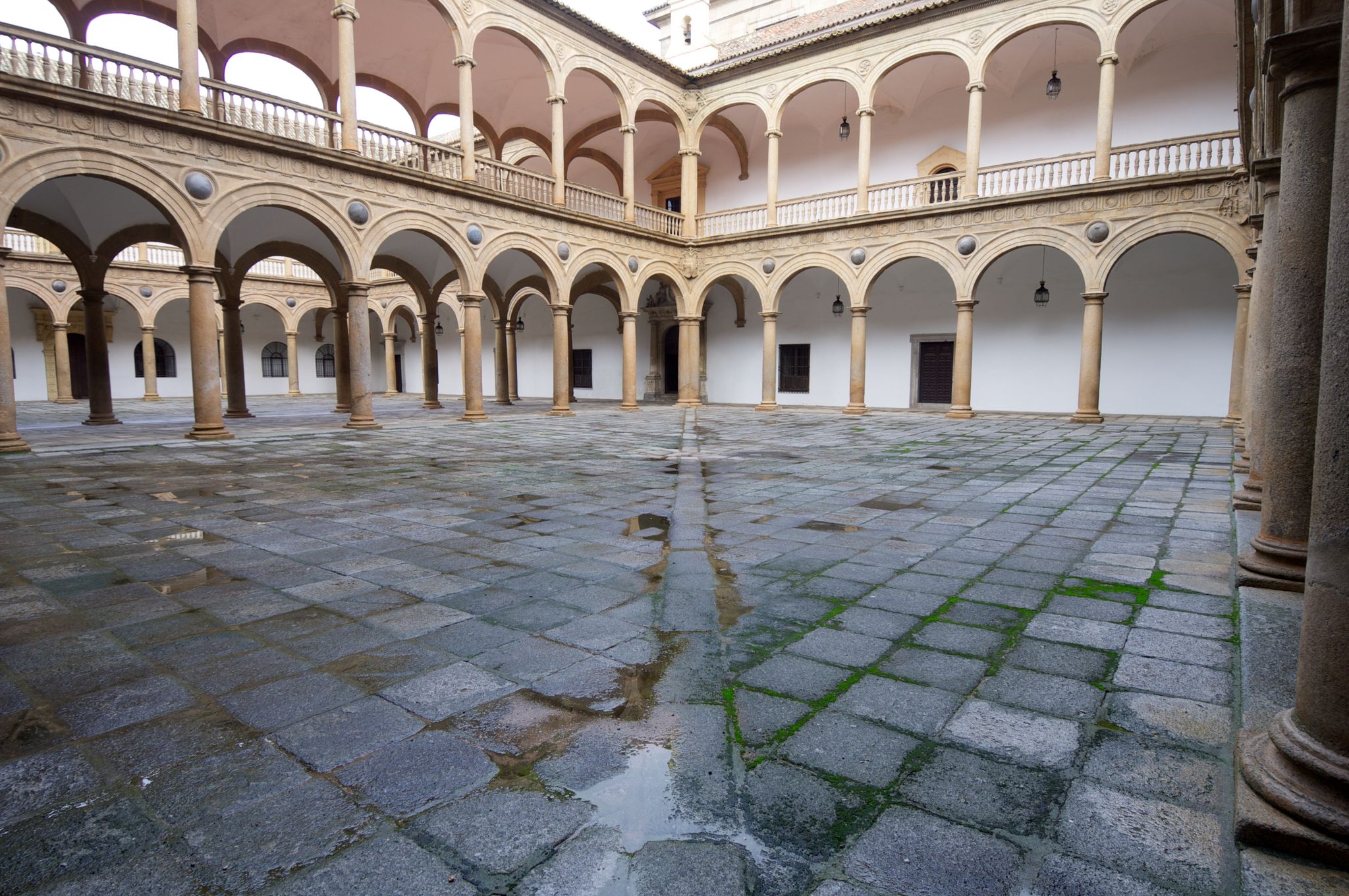 Photo of courtyard of the Hospital de Tavera, Toledo, Castilla La Mancha, Spain.