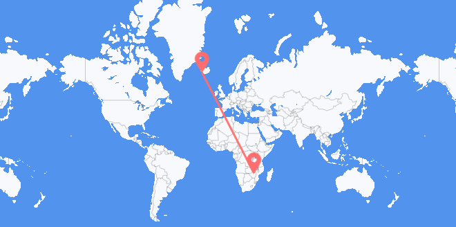 Zimbabwe to Iceland