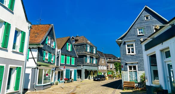 Historic slate houses in Solingen-Grafrath - North Rhine-Westphalia, Germany