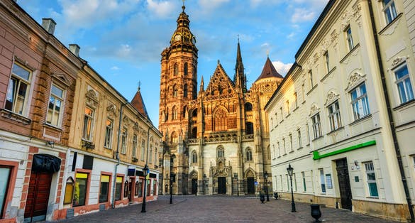 Historical Cathedral in the Old Town of Kosice, Slovakia.