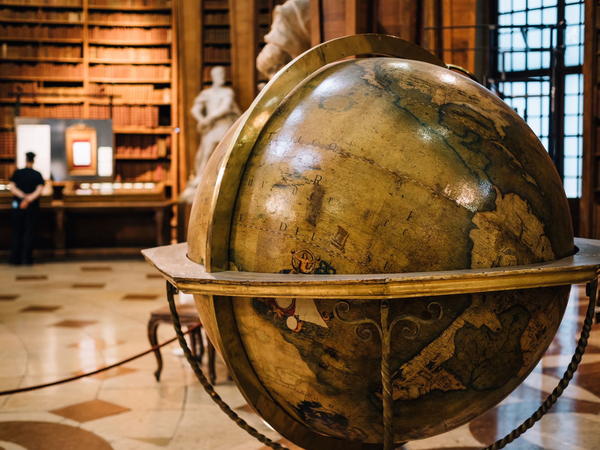 photo of view of State Hall of the Austrian National Library,Vienna Austria.