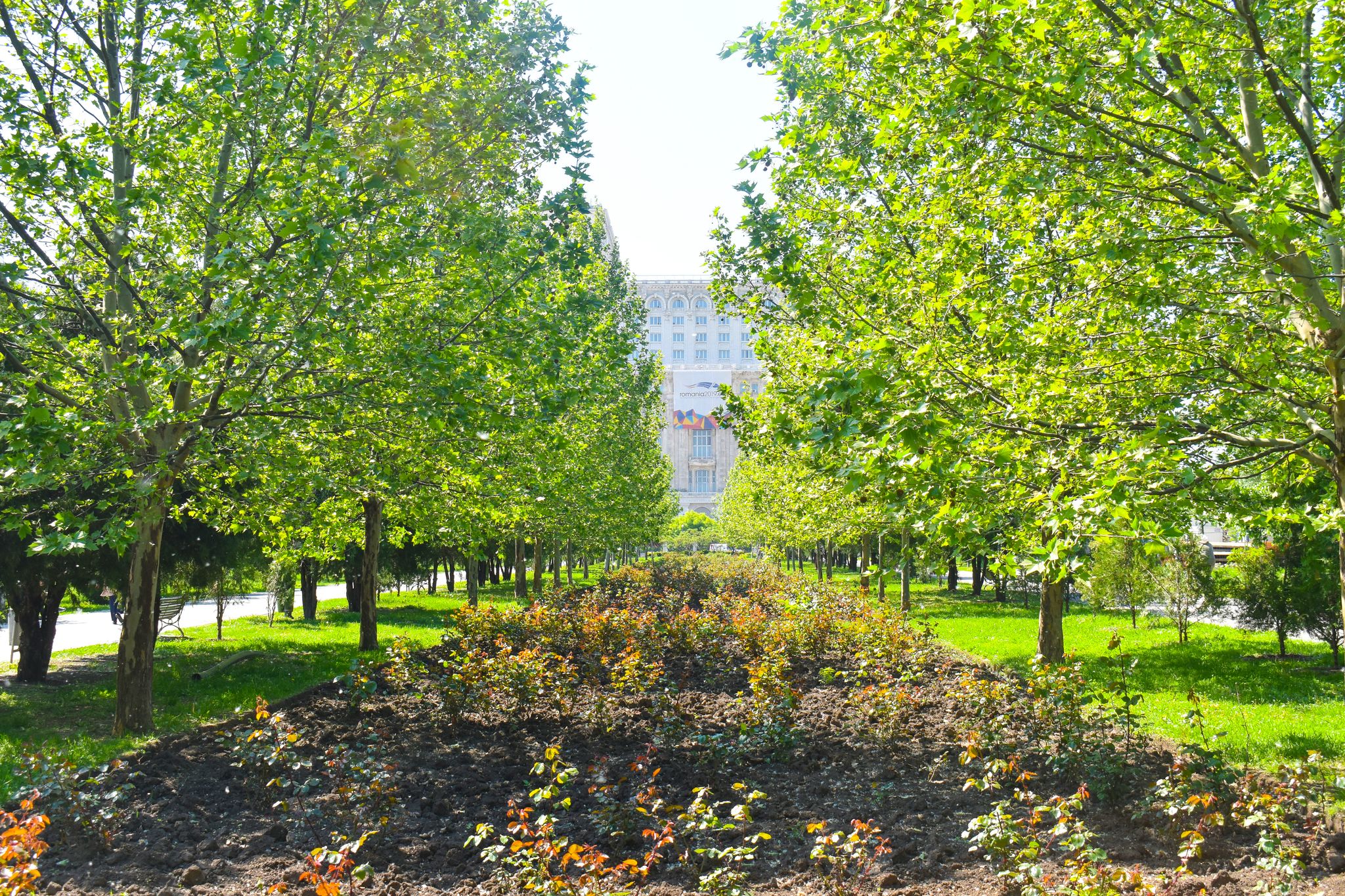 The amazing Park Izvor in the downtown of Bucharest city in a sunny spring day.