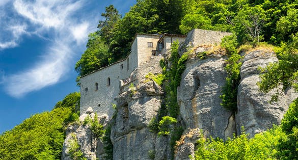 photo of view of Medieval monastery of La Verna, in the Arezzo province, Tuscany, Italy.