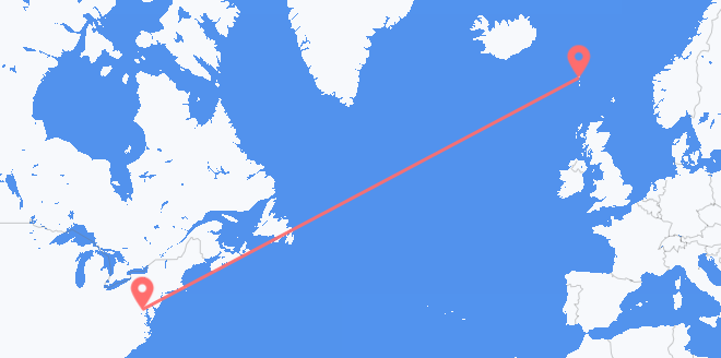 the United States to Faroe Islands