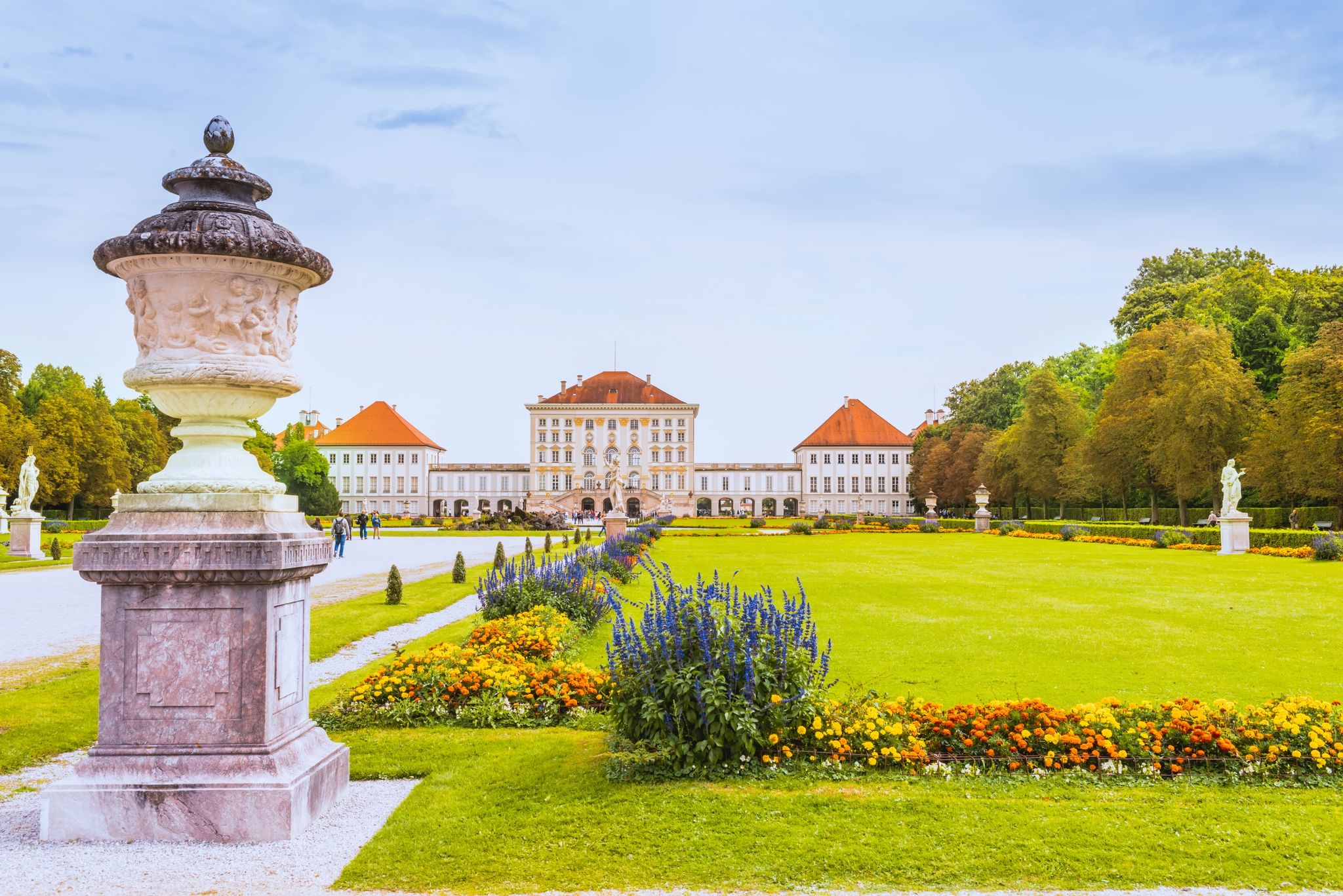 Nymphenburg Palace with Park Munich Bavaria Germany Europe.