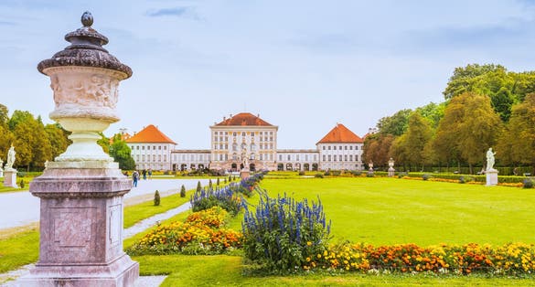 Nymphenburg Palace with Park Munich Bavaria Germany Europe.