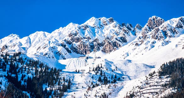 photo of mountains ski resort Innsbruck ,Austria ,nature and sport background.